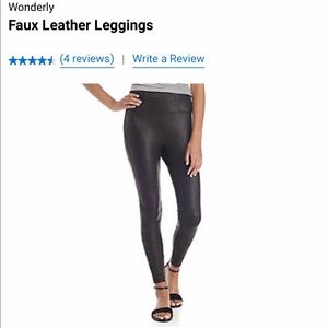 Black Faux Leather Leggings
